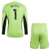 Camiseta de fútbol Manchester United De Gea 1 Portero Niño 1ª equipación 2023-24 Manga Larga Camiseta de fútbol Manchester United De Gea 1 Portero Niño 1ª equipación 2023-24 Manga Larga
